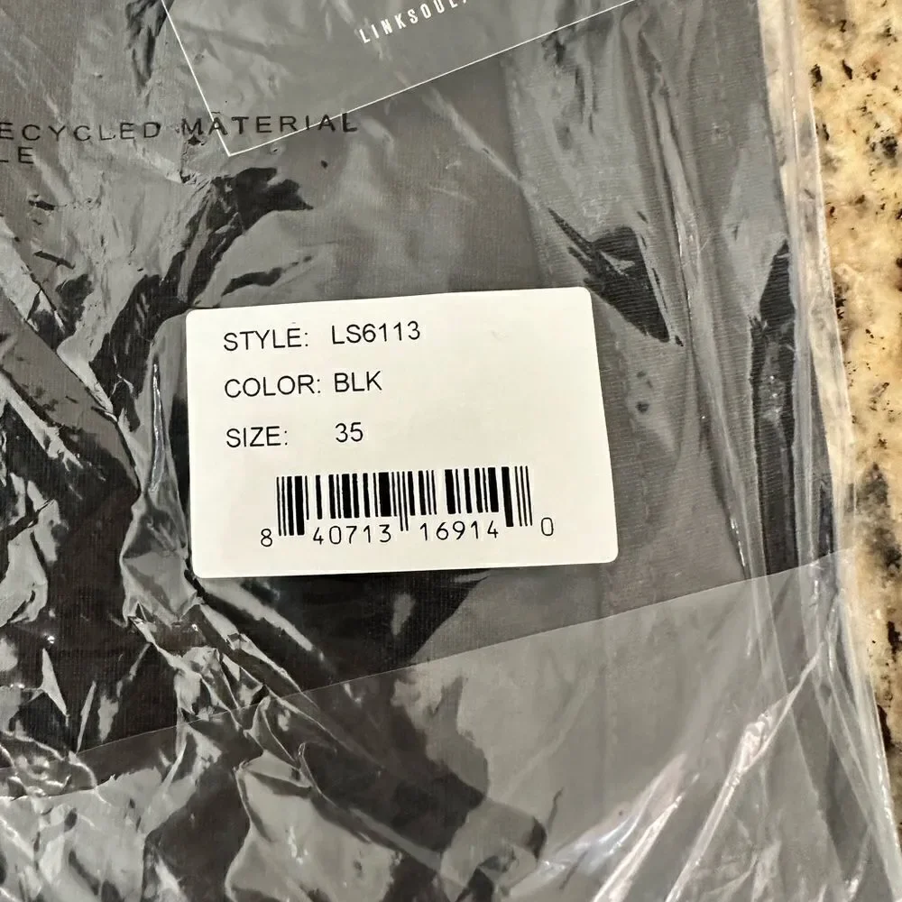 NWT LinkSoul Men’s Boardwalker Golf Short Hybrid Swim Land & Sea Black Size 35